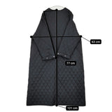 Libra Cue キルティングボリュームコート 定価8580円 LBJCC0922001 ノーカラー コート ブラック レディース リブラキュー【中古】5-1206T♪