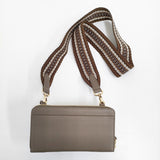 A.D.M.J. 新品 モーツァルト 前ポケ付ウォレット MALTES 定価110000円 牛革 ショルダーバッグ ブラウン レディース エーディーエムジェイ【中古】5-1121G♪