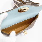 A.D.M.J. 新品 モーツァルト 前ポケ付ウォレット MALTES 定価110000円 牛革 ショルダーバッグ ブラウン レディース エーディーエムジェイ【中古】5-1121G♪