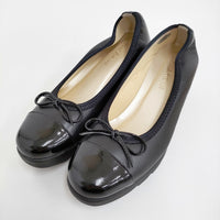 新品未使用 HILLS AVENUE シルバーウェッジソールパンプス HILLS AVENUE プチリボントゥキャップパンプス ウェーブソール サイズ