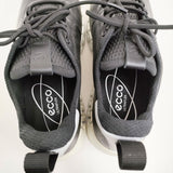 ecco gruuv flexible sole women サイズ37 定価29700円 ウォーキングシューズ レザー スニーカー ブラック ホワイト レディース エコー【中古】5-1121G♪