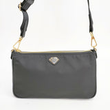 COCOCELUX GOLD ココセリュックスゴールド POCONO NYLON ナイロンショルダーバッグ ショルダーバッグ ブラック レディース【中古】5-1206G◎