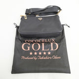 COCOCELUX GOLD ココセリュックスゴールド POCONO NYLON ナイロンショルダーバッグ ショルダーバッグ ブラック レディース【中古】5-1206G◎