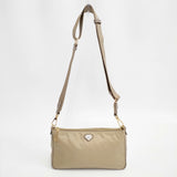 COCOCELUX GOLD ココセリュックスゴールド POCONO NYLON ナイロンショルダーバッグ ミンクベージュ ショルダーバッグ ベージュ レディース【中古】5-1206G◎