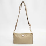 COCOCELUX GOLD ココセリュックスゴールド POCONO NYLON ナイロンショルダーバッグ ミンクベージュ ショルダーバッグ ベージュ レディース【中古】5-1206G◎