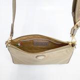 COCOCELUX GOLD ココセリュックスゴールド POCONO NYLON ナイロンショルダーバッグ ミンクベージュ ショルダーバッグ ベージュ レディース【中古】5-1206G◎