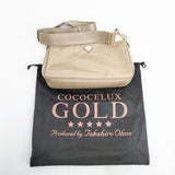 COCOCELUX GOLD ココセリュックスゴールド POCONO NYLON ナイロンショルダーバッグ ミンクベージュ ショルダーバッグ ベージュ レディース【中古】5-1206G◎