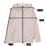 kashwere カシウエア フルジップパーカー サイズXS ルームウェア 部屋着 パーカー ライトピンク レディース【中古】5-1206T♪