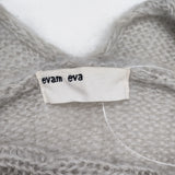 evam eva mohair silk robe モヘアシルクローブ羽織 定価33000円 カーディガン ライトグレー レディース エヴァムエヴァ【中古】5-1211T◎