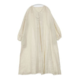 nest Robe リネンフロントタックワンピース 01201-1427 製品染め ワンピース ベージュ レディース ネストローブ【中古】6-0412M∞