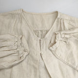 nest Robe リネンフロントタックワンピース 01201-1427 製品染め ワンピース ベージュ レディース ネストローブ【中古】6-0412M∞