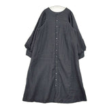 nest Robe 01214-1121 リネン2WAYパフスリーブ ワンピース ネイビー レディース ネストローブ【中古】6-0412M∞