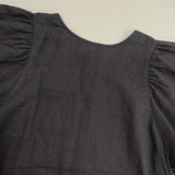 nest Robe 01214-1121 リネン2WAYパフスリーブ ワンピース ネイビー レディース ネストローブ【中古】6-0412M∞