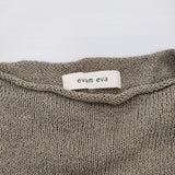 evam eva linen cotton coil yarn boat neck pullover E241K092 リネンコットン セーター ニット 24SS グレージュ レディース エヴァムエヴァ【中古】6-0303M♪