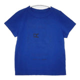 45R/45rpm 45星T-SHIRT(刺繍ロゴ) 定価10540円 半袖Ｔシャツ カットソー ブルー レディース フォーティーファイブアールピーエム【中古】6-0613S∞