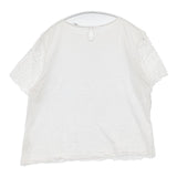 45R/45rpm カットワーク×天竺ブラウス 定価28600円 ブラウス シャツ ホワイト レディース フォーティーファイブアールピーエム【中古】6-0613S∞