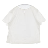 45R/45rpm 布帛×天竺カットワークTシャツ 定価23100円 ブラウス シャツ ホワイト レディース フォーティーファイブアールピーエム【中古】6-0613S∞