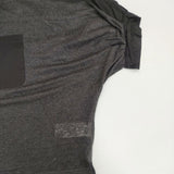 niko and... 異素材切替デザイン シアー リネン天竺ドルマンプルオーバー 半袖Ｔシャツ カットソー ブラック レディース ニコアンド【中古】6-0613S∞