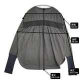 PLUSPLUS プラスプラス 袖切り替えデザイン 長袖Ｔシャツ カットソー ロンＴ チャコールグレー レディース【中古】6-0221M∞