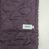 ARMEN ノーカラー 裏フリース キルティング 中綿 コート パープル レディース アーメン【中古】6-0101T∞