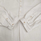 MITTAN 綾織絹麻プルオーバーシャツ 定価37400円 SH143 サイズ3 長袖シャツ 25AW ホワイト レディース ミタン/ミッタン【中古】5-1128M♪