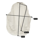 MITTAN 綾織絹麻プルオーバーシャツ 定価37400円 SH143 サイズ3 長袖シャツ 25AW ホワイト レディース ミタン/ミッタン【中古】5-1128M♪