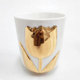 miffy 未使用品 チューリップ コップ 湯呑 2個セット 食器 ホワイト ゴールド レディース ミッフィー【中古】6-0204G◎