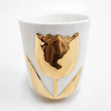 miffy 未使用品 チューリップ コップ 湯呑 2個セット 食器 ホワイト ゴールド レディース ミッフィー【中古】6-0204G◎