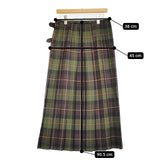 O'NEIL OF DUBLIN 新品 マキシ丈キルトスカート FASHION MAXI KILT 定価36080円 ロングスカート グリーン ブラウン レディース オニールオブダブリン【中古】5-1121T♪