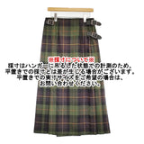 O'NEIL OF DUBLIN 新品 マキシ丈キルトスカート FASHION MAXI KILT 定価36080円 ロングスカート グリーン ブラウン レディース オニールオブダブリン【中古】5-1121T♪