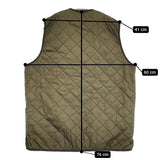 Barbour POLARQUILT WAISTCOAT ZIP IN LINER サイズL MLI0002OL91 キルティング ベスト カーキ メンズ バブアー【中古】5-1121T♪