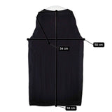 DOUBLE MAISON ベロア 七分袖 DM-030-14-2 ボートネック ワンピース ブラック レディース ドゥーブルメゾン【中古】5-1206T♪