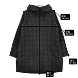 MB lucas cachette エムビールーカスカシェット ウール混 千鳥格子 サイズ02 コート ブラック レディース【中古】5-1226T♪