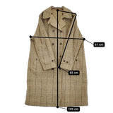 45R/45rpm ギャバ×シェットランドツイードの908リバーシブルコート 定価173000円 24AW ベージュ レディース フォーティーファイブアールピーエム【中古】5-1128T♪