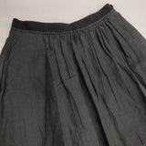 MARGARET HOWELL リネン 578-132520 ロングスカート ブラック レディース マーガレットハウエル【中古】6-0412M∞