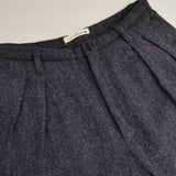 mina perhonen Lewis ウールタックヘリンボーンパンツ sa4311 サイズ38 クロップドパンツ ネイビー レディース ミナペルホネン【中古】5-1206T♪