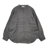Crea Delice リネンバンドカラー ブラウス シャツ グレー レディース クレアデリス【中古】6-0412M∞