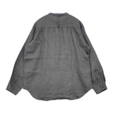 Crea Delice リネンバンドカラー ブラウス シャツ グレー レディース クレアデリス【中古】6-0412M∞