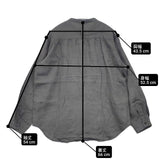 Crea Delice リネンバンドカラー ブラウス シャツ グレー レディース クレアデリス【中古】6-0412M∞