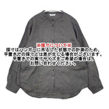 Crea Delice リネンバンドカラー ブラウス シャツ グレー レディース クレアデリス【中古】6-0412M∞