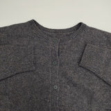 STAMP AND DIARY Z.HINCHLIFFE & SONS ラムズウール2wayカーディガン ポケット付き Cグレー レディース スタンプ アンド ダイアリー【中古】5-1206T♪