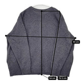 STAMP AND DIARY Z.HINCHLIFFE & SONS ラムズウール2wayカーディガン ポケット付き Cグレー レディース スタンプ アンド ダイアリー【中古】5-1206T♪