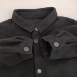 MITTAN ウールシルクキャメルシャツ SH-76 サイズ3 定価39600円 長袖シャツ 23AW ブラック メンズ ミタン/ミッタン【中古】5-1210T♪