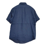 POLO RALPH LAUREN ボタンダウンリネンシャツ BD クラシックフィット サイズS 半袖シャツ ネイビー メンズ ポロ・ラルフローレン【中古】6-0424S♪