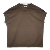 RINEN 製品染め コットン フレンチスリーブ Ｔシャツ カットソー カーキ レディース リネン【中古】6-0613S∞