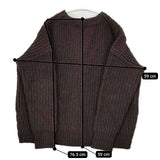 オローネ TA-13 畦編み ウール ニットジャケット カーディガン ブラウン レディース オローネ【中古】6-0101T∞