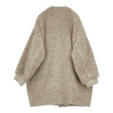 R&D.M.Co- BOA COAT 定価103400円 ノーカラー 日本製 ウール コート ベージュ レディース オールドマンズテーラー【中古】5-1219A△