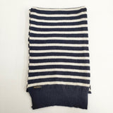 R&D.M.Co- カシミヤ ボーダー マフラー ネイビー ホワイト レディース オールドマンズテーラー【中古】5-1206T◎