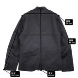 R&D.M.Co- リネンコットン スタンドカラー サイズM ジャケット ブラック レディース オールドマンズテーラー【中古】6-0412M∞