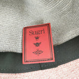 sugri ペーパーハット リボン 帽子 ハット グレー ピンク レディース スグリ【中古】6-0216M◎